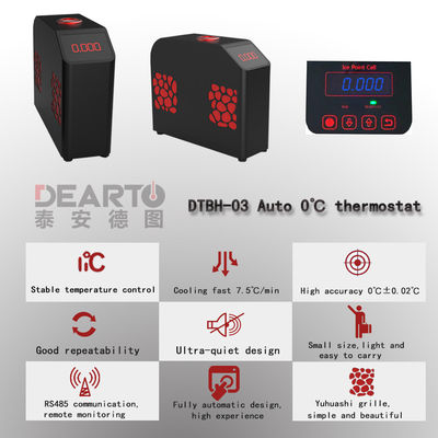 Temperatura cero grados centígrados Termostato con pantalla LED para uso industrial o de laboratorio Negro